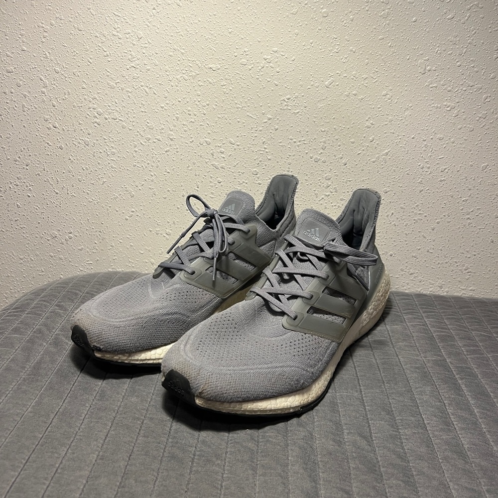 Grey adidas Men's Ultraboost 21 Running Shoe